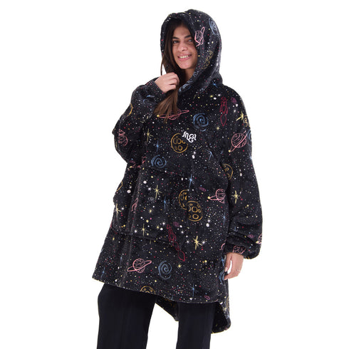Snuggs Blanket Hoodie Black Space